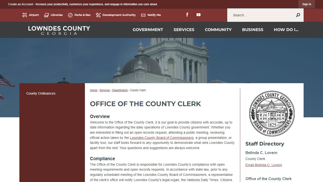 Office of the County Clerk | Lowndes County, GA - Official ...